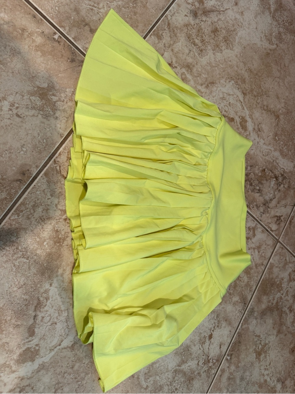 Sunny Yellow Pleated Circle Skirt